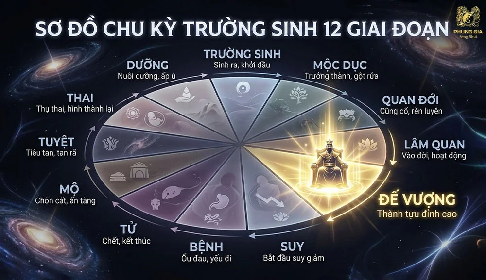 Giai đoạn Đế Vượng trong vòng Trường Sinh của tuổi Ngọ