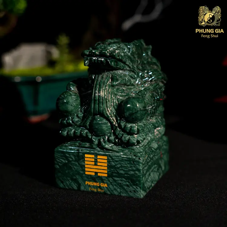 Ấn rồng vương quyền đá Serpentine