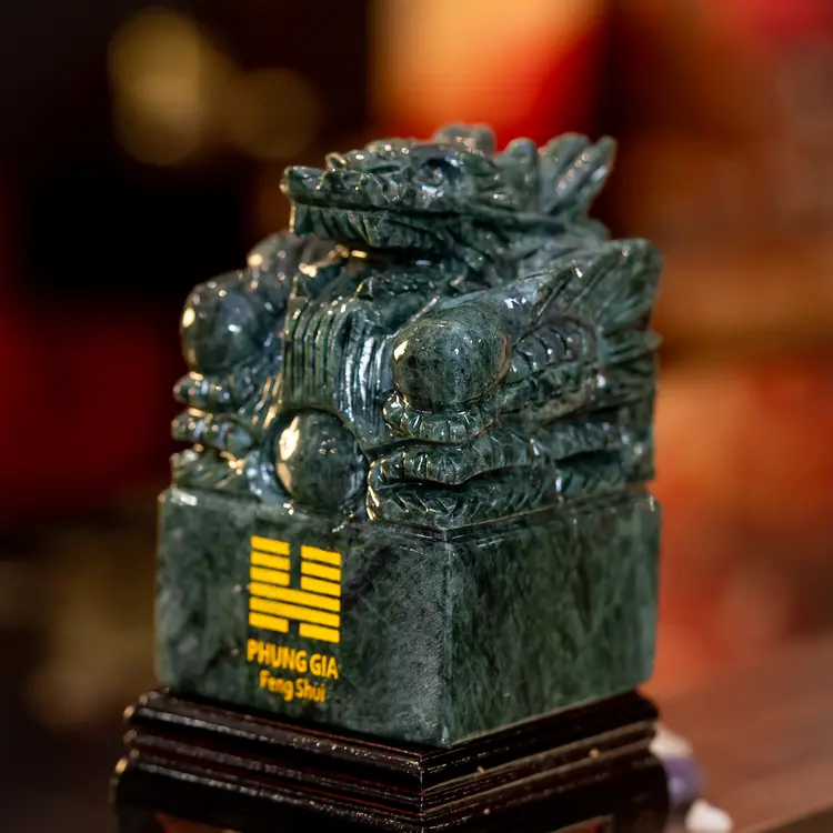 Ấn Rồng Đá Serpentine giúp gia tăng trí tuệ, thăng tiến sự nghiệp, tăng cường vượng khí