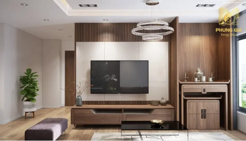 Bàn thờ đặt tại phòng khách không phạm phong thủy nếu biết cân bằng giữa không gian sinh hoạt (Dương) và không gian thờ tự (Âm), đảm bảo sự trang nghiêm và ổn định khí trường