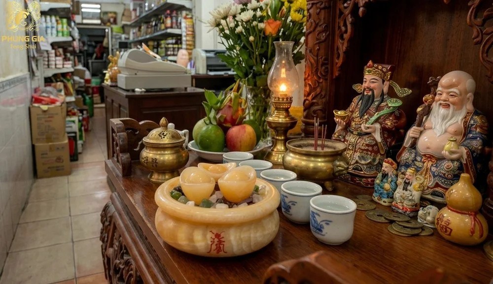 Ý nghĩa Bát Tụ Bảo trên bàn thờ Thần Tài