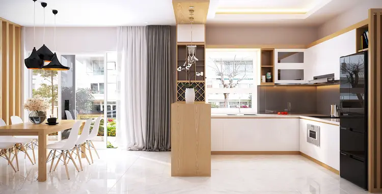 Di dời bếp sang vị trí hợp phong thủy là giải pháp triệt để hóa giải xung khắc với cửa chính