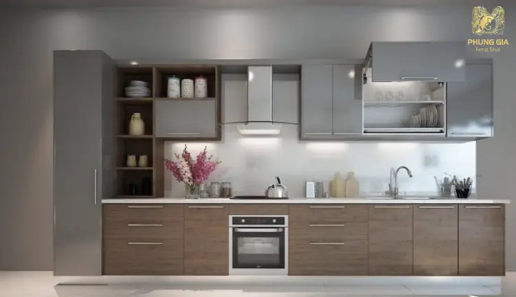 Đặt bếp và chậu rửa quá gần nhau dẫn đến sự đối khắc Thủy - Hỏa có thể ảnh hưởng đến sức khỏe và tài lộc