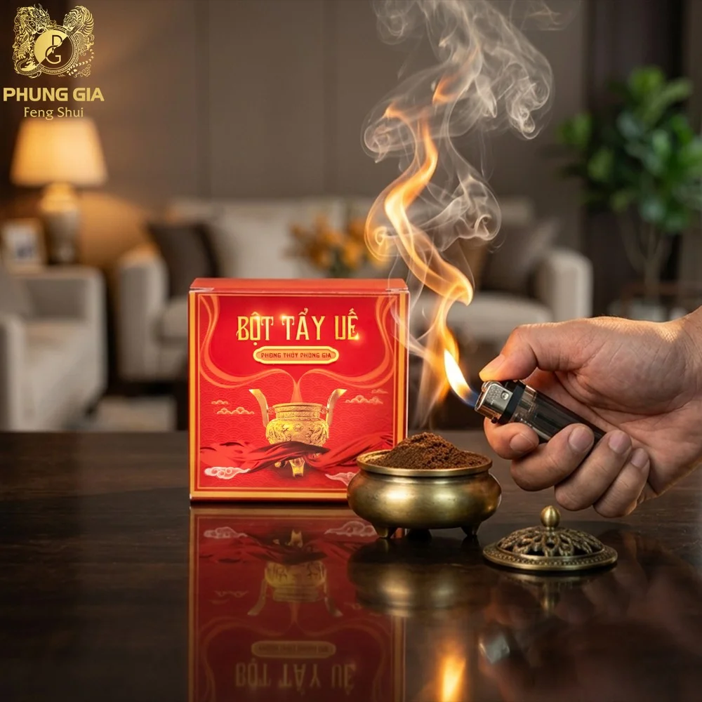 Gia chủ cảm thấy an tâm sau khi sử dụng Bột Tẩy Uế