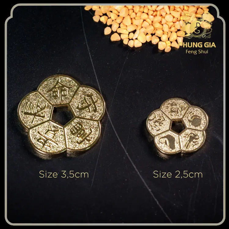 Đồng xu hoa mai Phùng Gia - vật phẩm thu hút tài lộc mạnh mẽ