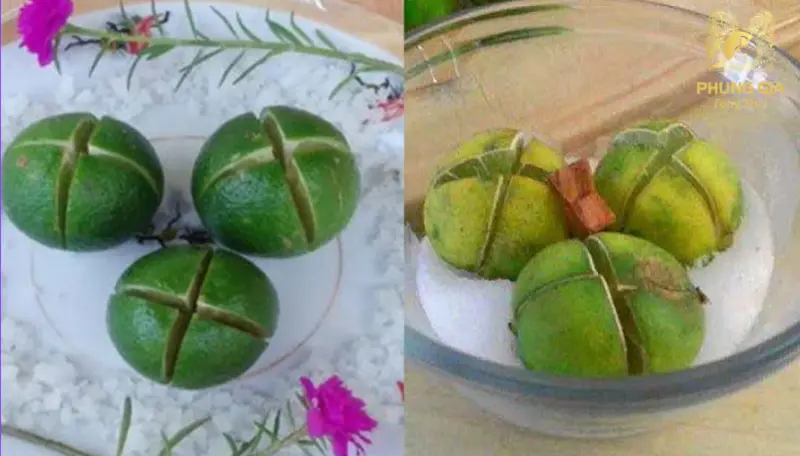  Chanh kết hợp muối dưới giường