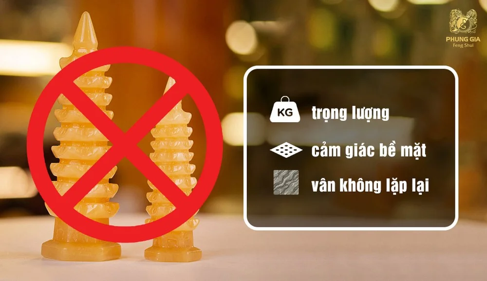 Cảnh báo Tháp Văn Xương chất liệu composite, nhựa giả đá