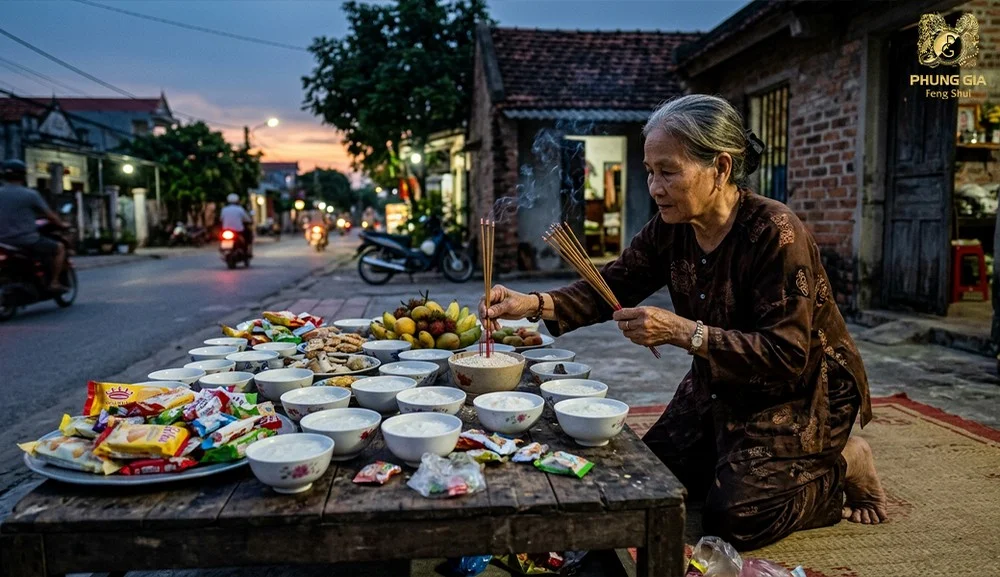 Cúng chúng sinh vào giờ Dậu 17h-19h.