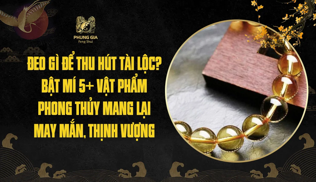 Đeo gì để thu hút tài lộc? Bật mí 5+ vật phẩm phong thủy mang lại may mắn, thịnh vượng