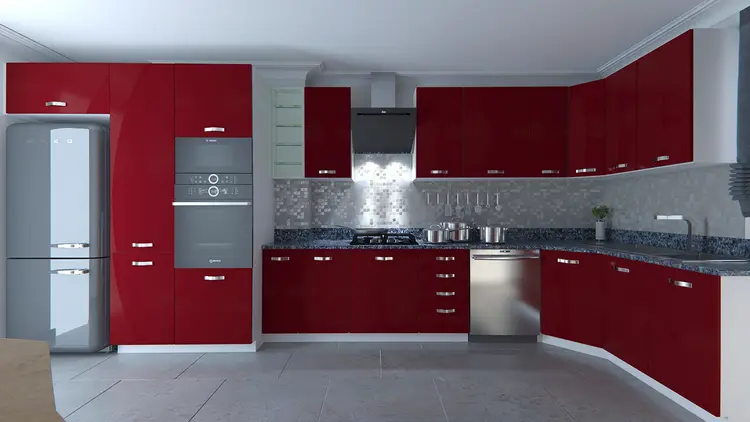 Gam đỏ, cam, hồng, tím giúp bếp Đinh Mão thêm vượng khí và ấm cúng