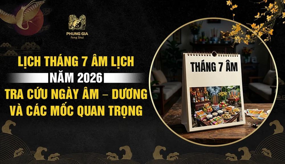 Lịch tháng 7 âm lịch 2026: Mùng 1, Thất Tịch và Rằm tháng 7