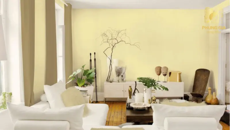 Nên ưu tiên thiết kế nội thất với tông màu vàng, trắng