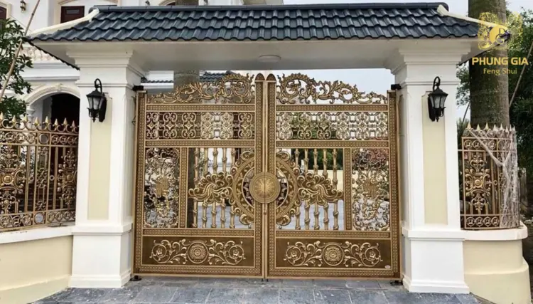Mái cổng hợp phong thủy cần đạt tỷ lệ cân đối