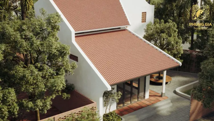 Mái dốc ra ngoài quá nhiều có thể khiến tài lộc tiêu tán