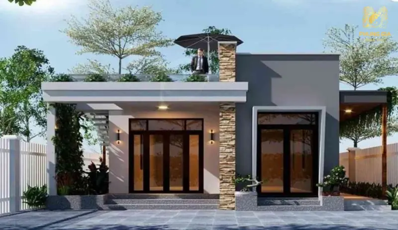 Nhà có cửa chính và cửa phụ được bố trí hợp lý giúp thuận tiện sinh hoạt và giữ vững phong thủy tốt