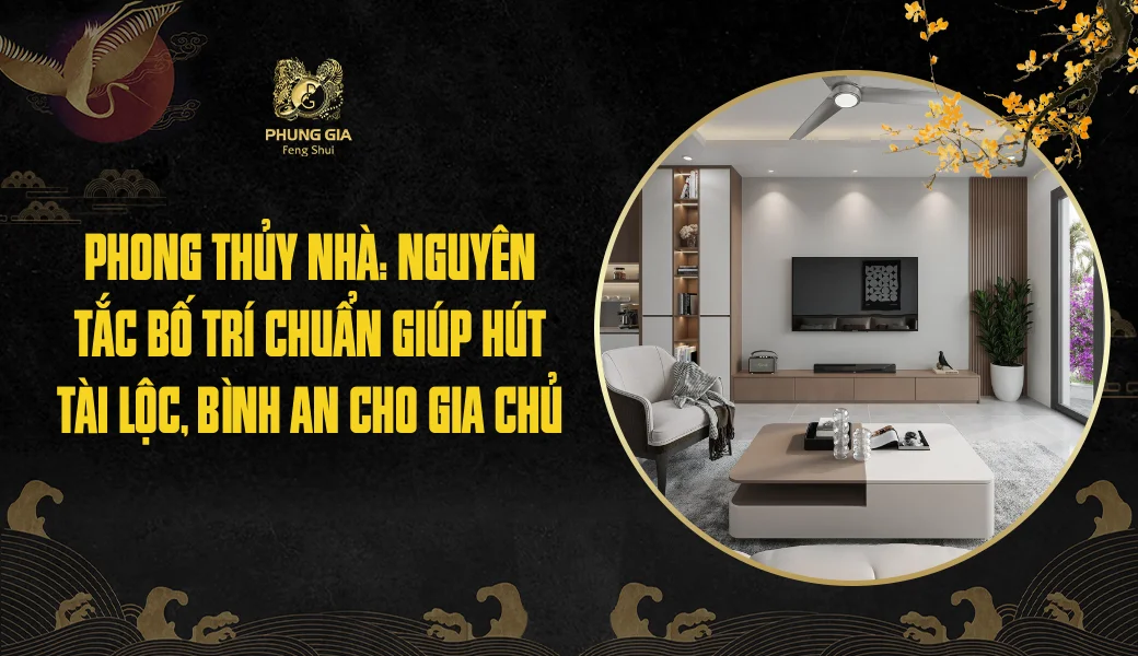 Phong thủy nhà: Nguyên tắc bố trí chuẩn giúp hút tài lộc, bình an cho gia chủ