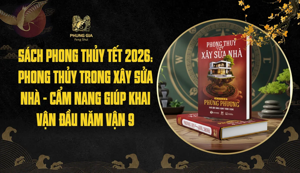 Sách phong thủy Tết 2026: Phong Thủy Trong Xây Sửa Nhà - Cẩm nang giúp khai vận đầu năm Vận 9