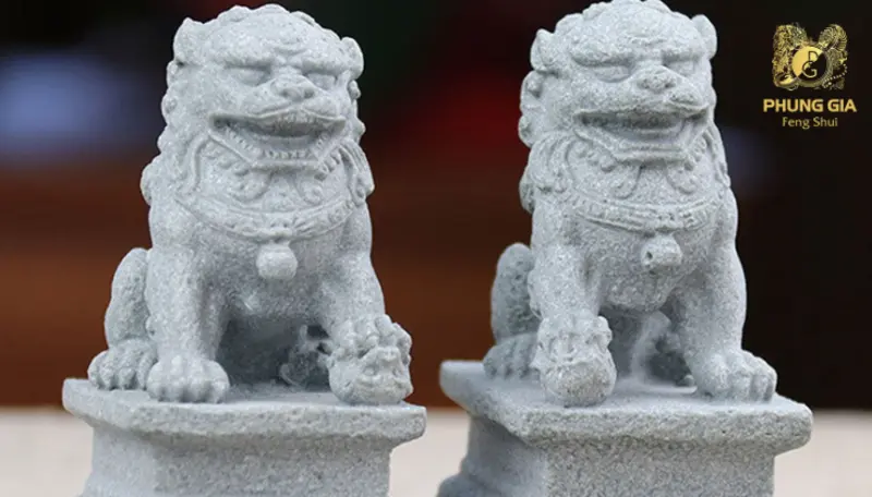 Sư tử đá mang năng lượng trấn trạch mạnh Sư tử đá mang năng lượng trấn trạch mạnh