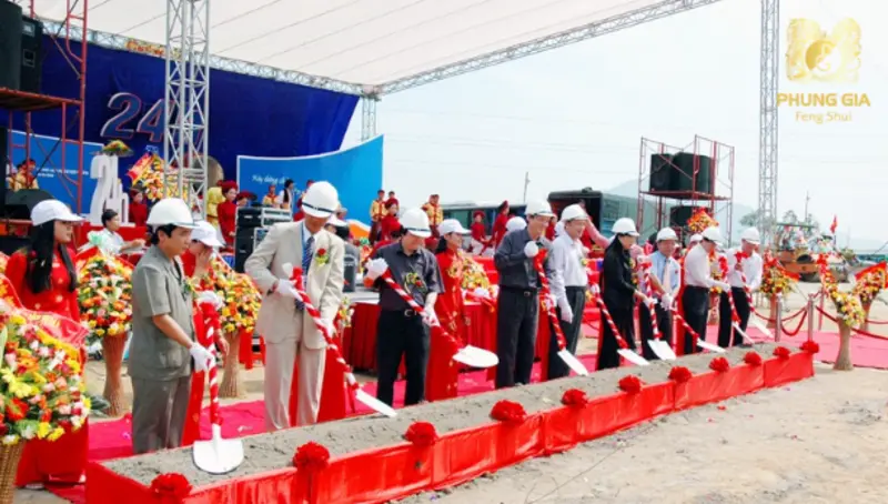 Thực hiện lễ động thổ đúng trình tự giúp khởi công hanh thông, công trình vững bền