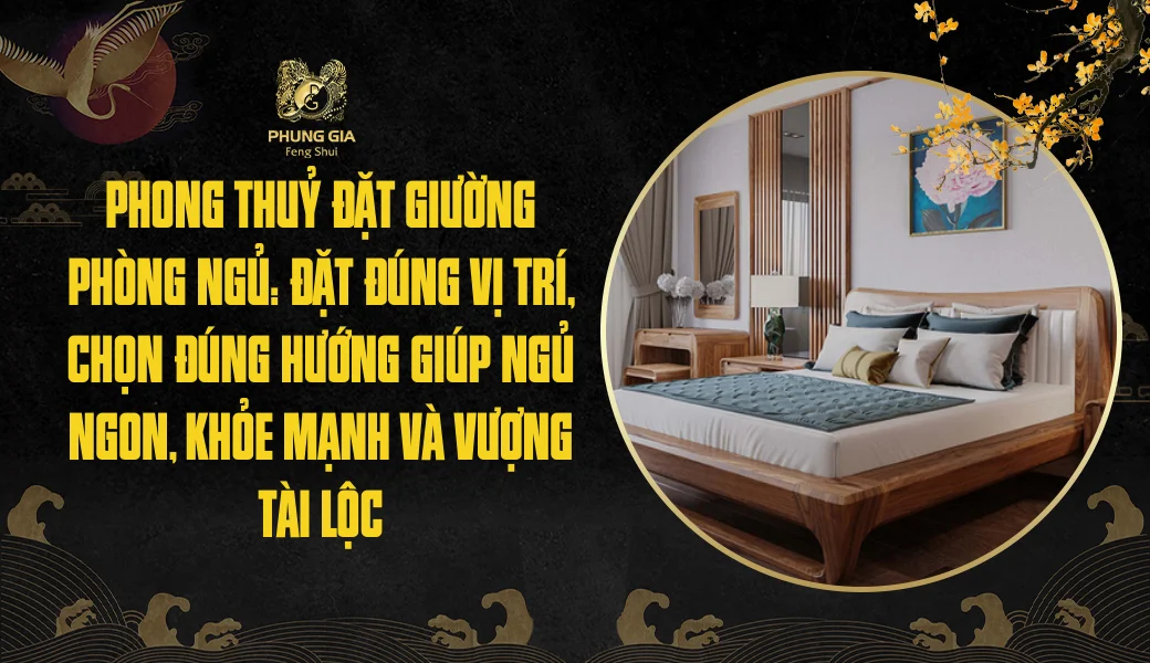 Phong thuỷ đặt giường phòng ngủ: Đặt đúng vị trí, chọn đúng hướng giúp ngủ ngon, khỏe mạnh và vượng tài lộc