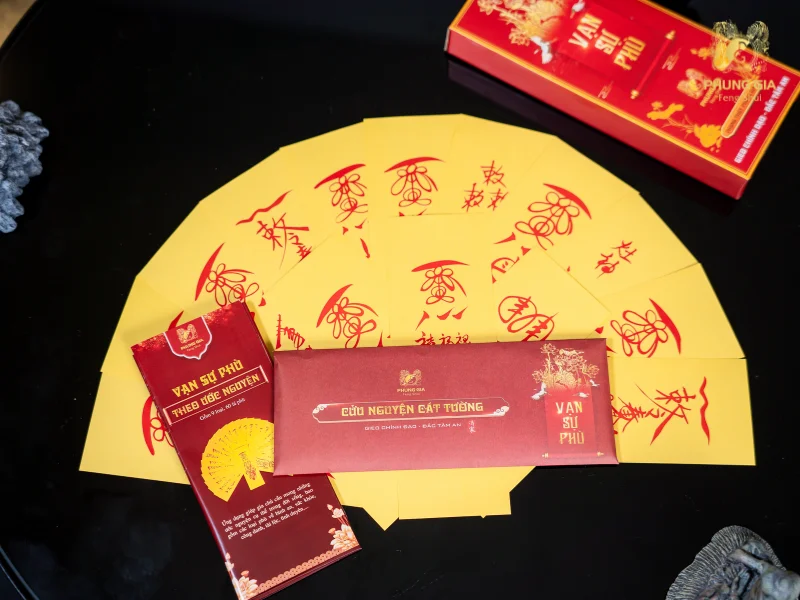 Bộ Vạn Sự Phù 168 lá giấy Hoàng Chỉ của Phong Thủy Phùng Gia