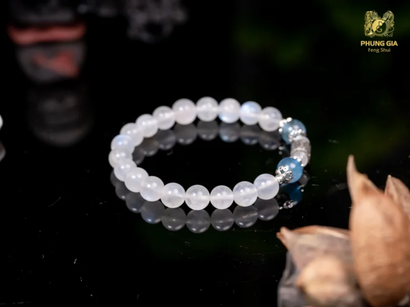 Vòng Tay Thái Bạch Lam Nguyệt - Vật phẩm hộ thân hành Kim mạnh mẽ, hóa giải vận hạn năm Thái Bạch