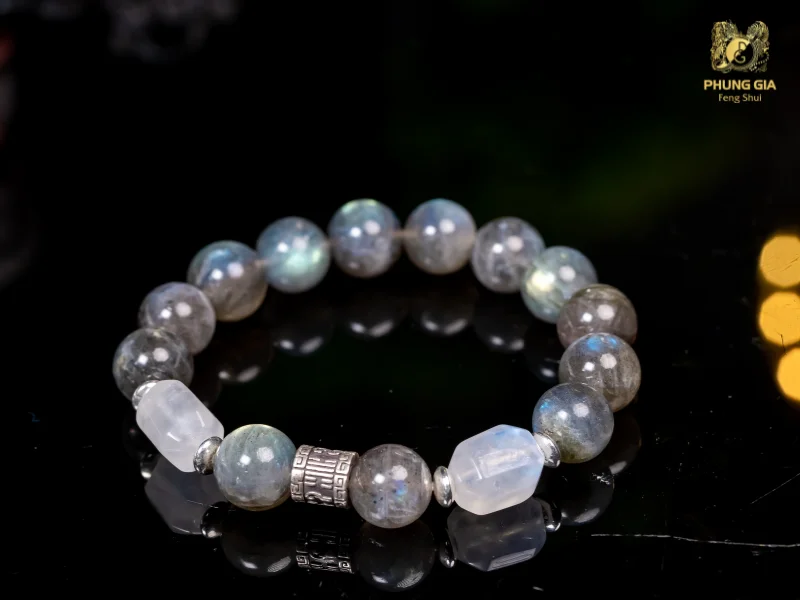 Vòng Tay Thái Bạch Xà Cừ - Vật phẩm hộ thân hành Kim mạnh mẽ