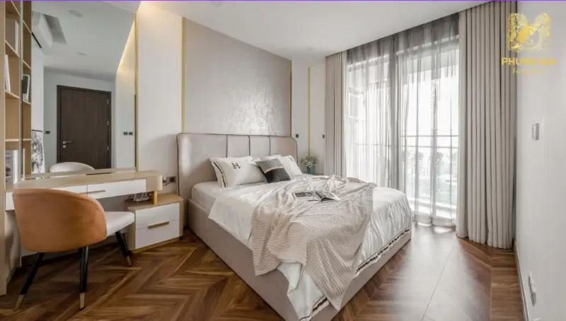 Phòng ngủ nên sử dụng gam màu trung tính vừa hợp phong thủy, vừa mang lại cảm giác thư giãn