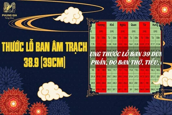 Thước Lỗ Ban Âm Trạch 38.9 (39CM)