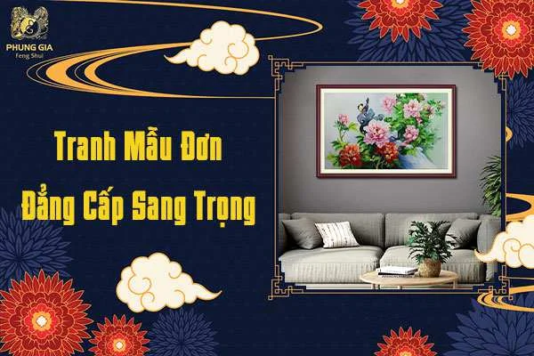 Tranh Mẫu Đơn Đẳng Cấp Sang Trọng