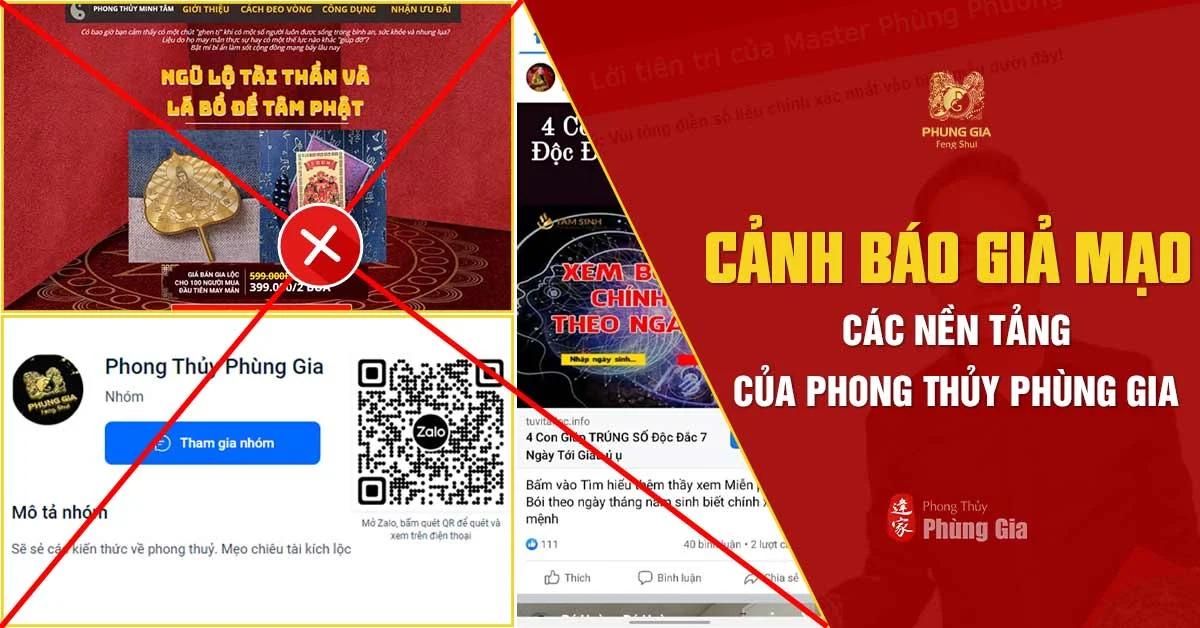 CẢNH BÁO GIẢ MẠO PHONG THỦY PHÙNG GIA