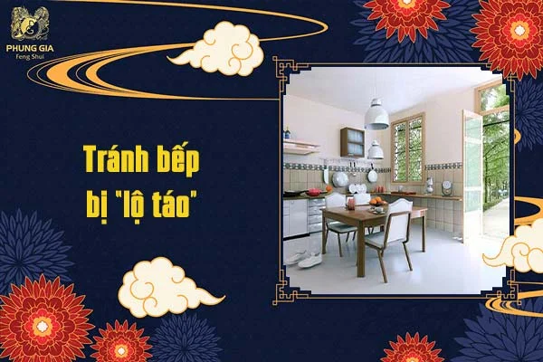 Tránh bếp bị lộ táo