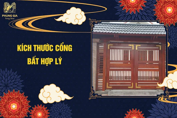 Kích thước cổng bất hợp lý