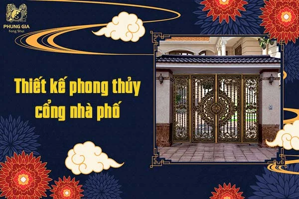 Thiết kế phong thủy cổng nhà phố